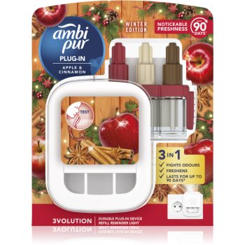 AmbiPur 3volution Apple & Cinnamon odorizant electric cu rezervã